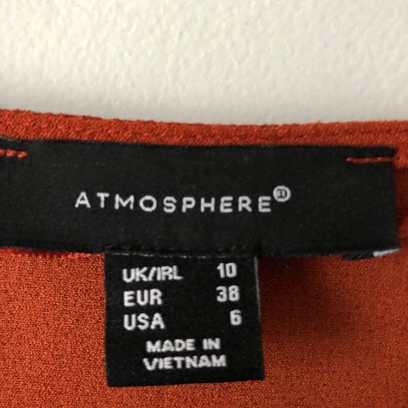 European Rust & Cream Layered Camisole Top Size 6 - Picture 6 of 7